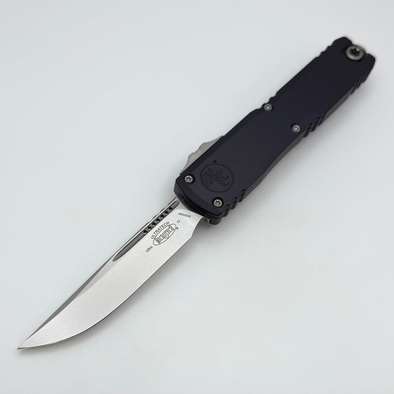 Microtech Ultratech Gen IV S/E Stonewash Standard w/ Graphite Handle 11214-10GP