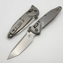 Marfione Select Microtech Socom Ram-Lok Titanium Slab Side Handles w/ Flamed Accents & Tanto Stonewash M390MK 161RLS-10MS5
