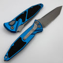 Microtech Socom Elite Auto w/ Apocalyptic T/E Partial Serrated & Blue Handle 161A-11APBL