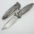 Marfione Select Microtech Socom Ram-Lok Titanium Slab Side Handles w/ Purple Accents & Tanto Stonewash M390MK 161RLS-10MS4