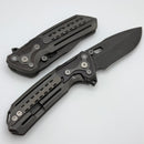 Reate Terminator-T600 Darkwash Titanium Integral Handle w/ Copper Accents & Acid Wash MagnaCut
