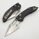 Microtech Marfione Select Manual Stitch RAM LOK Smooth Carbon Fiber Handles & Stonewash M390MK w/ Bronze Accents 169RL-10MS7