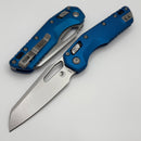Microtech Knives MSI RAM LOK Blue Fluted Aluminum & Stonewash M390MK 210-10FLBL