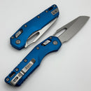Microtech Knives MSI RAM LOK Blue Fluted Aluminum & Stonewash M390MK 210-10FLBL