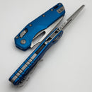 Microtech Knives MSI RAM LOK Blue Fluted Aluminum & Stonewash M390MK 210-10FLBL