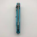 Microtech Socom Elite T/E Manual Turquoise Handles w/ Stonewash Tanto 161-10TQ (Consignment)