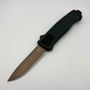 Benchmade Shootout Taiga Green Grivory & FDE PVD  Battlewash Drop Point Z-Wear 5371FE-2601 (Consignment)
