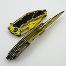 Heretic Knives Medusa Cel Shade Yellow Handles w/ MagnaCut H009-CS-YW