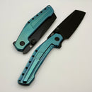 Tuya Knife Digger S90V Plain edge and Green Titanium B-PVDB-H-GR