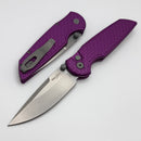 Pro-Tech TR-3 Integrity Manual Purple Aluminum Relic Handles w/ Stonewash S35 INT105-PURPLE