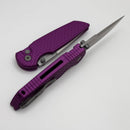Pro-Tech TR-3 Integrity Manual Purple Aluminum Relic Handles w/ Stonewash S35 INT105-PURPLE
