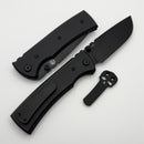 Chaves Knives Redencion 229 w/ Black Aluminum Handles & Black Hardware w/ Black Drop Point Elmax - Blue Label