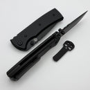 Chaves Knives Redencion 229 w/ Black Aluminum Handles & Black Hardware w/ Black Drop Point Elmax - Blue Label