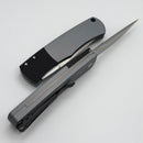 Pro-Tech Whiskers Bolster Release Gray w/ Textured Bolsters & Stonewash 154-CM BR-1.3 LTD-Grey