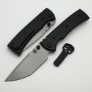 Chaves Knives Redencion 229 w/ Black Aluminum Handles & Black Hardware w/ Stonewash Tanto 154CM - Blue Label