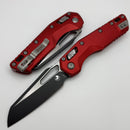 Microtech Knives MSI RAM LOK Red Fluted Aluminum & Black M390MK 210-1FLRD