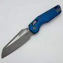 Microtech Knives MSI RAM LOK Blue Fluted Aluminum & Apocalyptic M390MK 210-10APFLBL