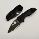 Spyderco Lil' Native Black FRN Handles & Black Serrated CTS-BD1N C230SBBK