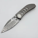 Yan Knives Chevron - Titanium Handles w/ Monochrome ZircuTi Accents & Grabak Damasteel