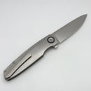 Holt Bladeworks Outlaw w/ Satin Quill Titanium Lava Flow Inlaid Handles & M390 Near Mirror 73