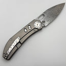 Yan Knives Chevron - Titanium Handles w/ Monochrome ZircuTi Accents & Grabak Damasteel