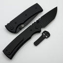 Chaves Knives Redencion 229 w/ Black Aluminum Handles & Black Hardware w/ Black Tanto 154CM - Blue Label