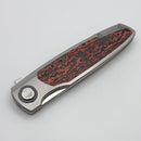 Holt Bladeworks Outlaw w/ Satin Quill Titanium Lava Flow Inlaid Handles & M390 Near Mirror 73