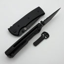 Chaves Knives Redencion 229 w/ Black Aluminum Handles & Black Hardware w/ Black Tanto 154CM - Blue Label