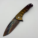 Medford Praetorian Slim Flipper S45VN Vulcan Drop Point & Bronze/Violet Fade Handles