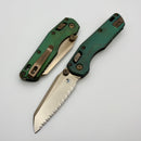Microtech Marfione Select MSI RAM LOK Mini Fluted Antique Green w/ Bronze Accent & Full Serrated Bronze M390MK 210M-15FLMS2