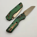 Microtech Marfione Select MSI RAM LOK Mini Fluted Antique Green w/ Bronze Accent & Full Serrated Bronze M390MK 210M-15FLMS2