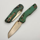 Microtech Marfione Select MSI RAM LOK Mini Fluted Antique Green w/ Bronze Accent & Plain Edge Bronze M390MK 210M-13FLMS2