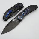 Yan Knives Chevron - DLC Titanium Handles w/ ZircuTi Accents & DLC MagnaCut