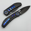 Yan Knives Chevron - DLC Titanium Handles w/ ZircuTi Accents & DLC MagnaCut