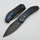 Yan Knives Chevron - DLC Titanium Handles w/ Zircuti Accents & DLC MagnaCut