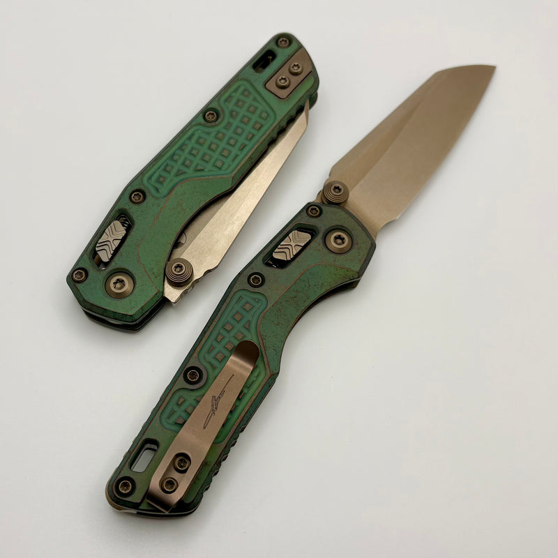 Microtech Marfione Select MSI RAM LOK Mini Frag Antique Green w/ Bronz