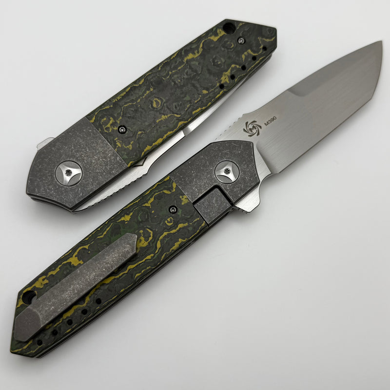 Mechforce Peter Carey Collab Roadster w/ Toxic Green Fat Carbon Inlaid Titanium Handles & M390