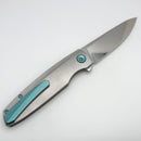 Holt Bladeworks Outlaw w/ Burnished Quill Titanium Handles & Near Mirror M390