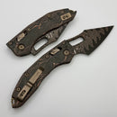 Microtech Marfione Select Manual Stitch RAM LOK Baker Forge Damascus & Live Wire Carbon Fiber Handles 169RL-16MS2