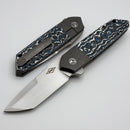 Mechforce Peter Carey Collab Roadster w/ Forest Blue Fat Carbon Inlaid Titanium Handles & M390