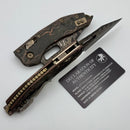 Microtech Marfione Select Manual Stitch RAM LOK Baker Forge Damascus & Live Wire Carbon Fiber Handles 169RL-16MS2