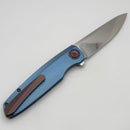 Holt Bladeworks Outlaw w/ Burnished Feather Titanium Handles & Stonewash Near Mirror M390