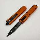 Microtech Dirac Delta Orange Tangerine Double Edge Black Tactical Standard 227-1OT