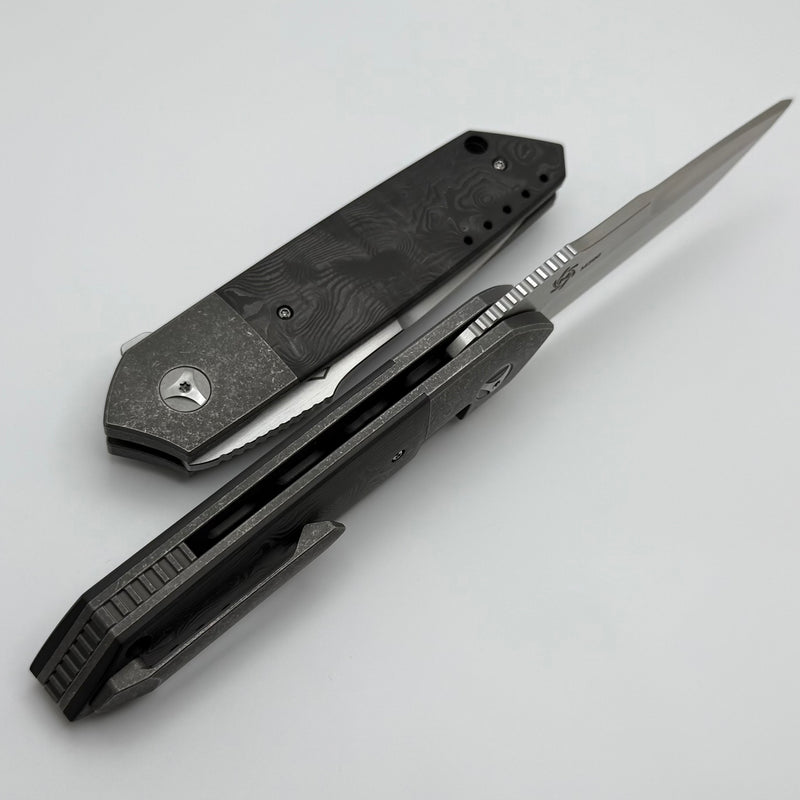 Mechforce Peter Carey Collab Roadster w/ Black Dunes Fat Carbon Inlaid Titanium Handles & M390