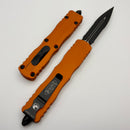 Microtech Dirac Delta Orange Tangerine Double Edge Black Part Serrated Tactical Standard 227-2OT