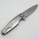 Holt Bladeworks Morpheus w/ Satin Quill Titanium Mammoth Molar Inlaid Handles & Heimskringla Damasteel