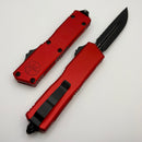 Microtech Scarab 2 Gen 3 Executive Tactical w/ Red Handle & Full Serrated D/E-S Black M390MK 1181-3RD
