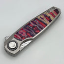 Holt Bladeworks Morpheus w/ Satin Quill Titanium Mammoth Molar Inlaid Handles & Heimskringla Damasteel