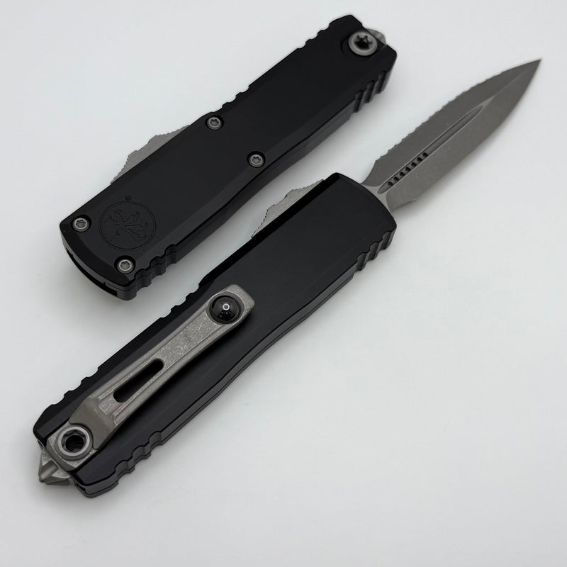 Microtech UTX-85 Gen IV w/ Black Handle & Full Serrated Apocalyptic D/E M390MK 12324-12AP