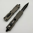 Microtech Dirac Double Edge Black Partial Serrated & Natural Clear 225-2NC